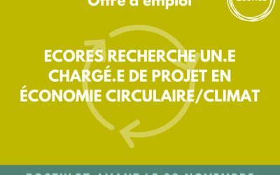 EcoRes recrute un.e chargé.e de projet